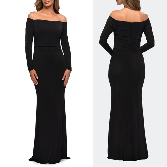 Gorgeous La Femme
Long Sleeve Off The Shoulder Evening
Gown Dress size 18 or 6 - Picture 2 of 13